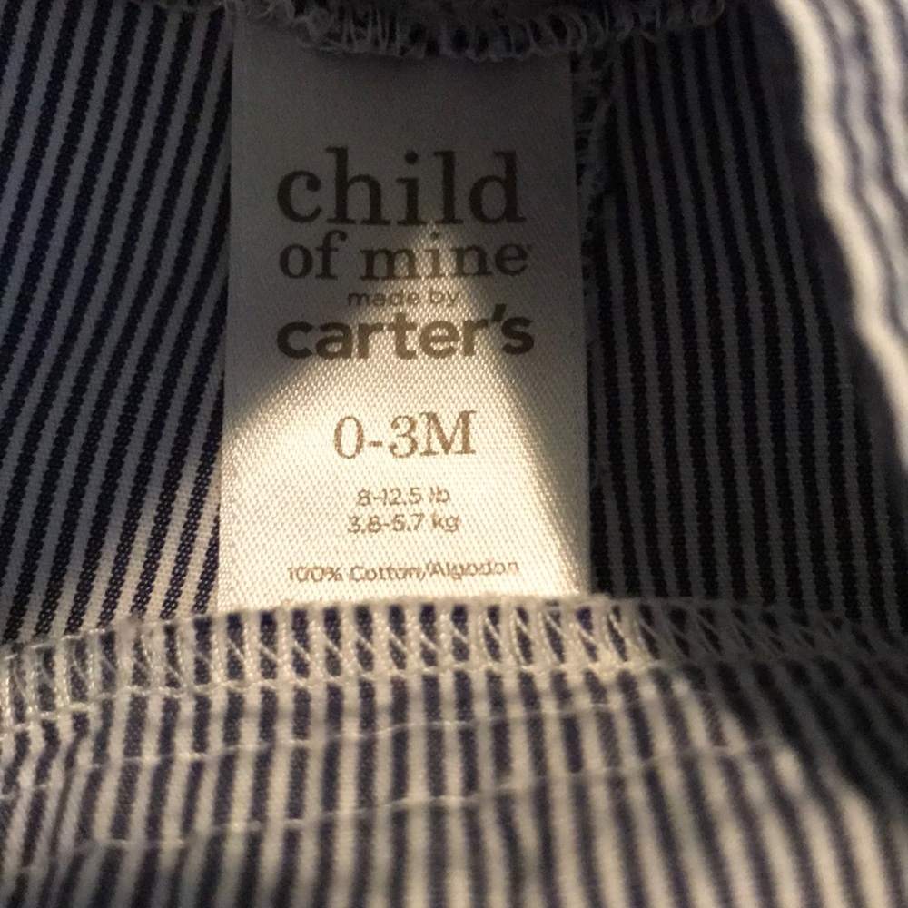3 sets of 0-3 mo overalls - Picture 3 of 7